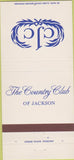 Matchbook Cover - The Country Club of Jackson MI 30 Strike