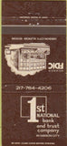 Matchbook Cover - 1st National Bank Trust Gibson City IL 30 Strike