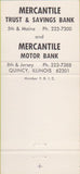 Matchbook Cover - Mercantile Trust Bank Quincy IL 30 Strike