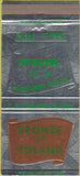 Matchbook Cover - Toland Bronze Oakland CA 30 Strike