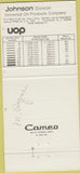Matchbook Cover - Johnson Screens by  UOP oil ST Ppaul MN 30 Strike