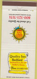 Matchbook Cover - Quality Inn Bedford PA 30 Strike
