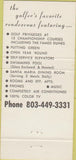 Matchbook Cover - Caravelle Resort Motel Myrtle Beach SC 30 Strike