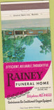 Matchbook Cover - Rainey Funeral Home Dexter MO 30 Strike