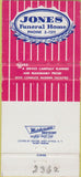 Matchbook Cover - Jones Funeral Home Dixon IL 30 Strike
