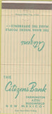 Matchbook Cover - Citizens Bank Farmington Aztec Bloomfield NM 30 Strike