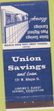 Matchbook Cover - Union Savings Loan Lansing MI 30 Strike