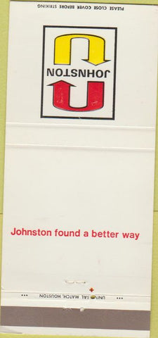 Matchbook Cover - Johnston Fishing Equipment 30 Strike