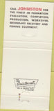 Matchbook Cover - Johnston Fishing Equipment 30 Strike