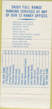 Matchbook Cover - York Bank Trust Co Dover Mount Wolf Shrewsbury PA 30 Strike
