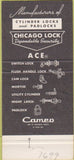 Matchbook Cover - Chicago Lock Company Chicago IL 30 Strike