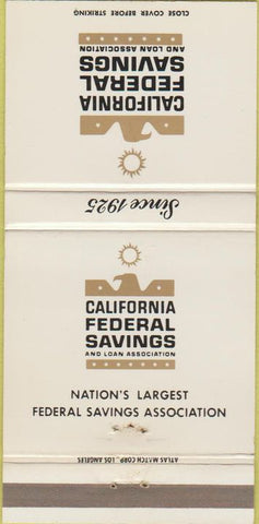 Matchbook Cover - California Federal Savings 30 Strike
