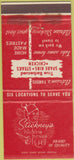 Matchbook Cover - Stickney's Redwood City Palo Alto CA WORN 30 Strike