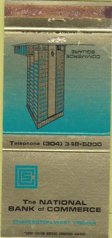 Matchbook Cover - National Bank of Commerce Charleston WV 30 Strike