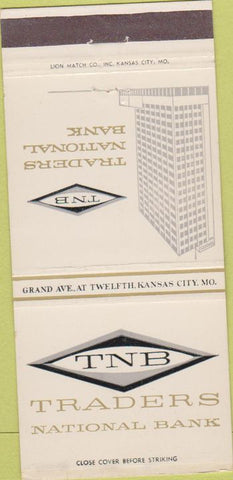 Matchbook Cover - Traders National Bank Kansas City MO 30 Strike