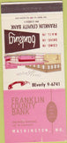 Matchbook Cover - Franklin County Bank Washington MO 30 Strike