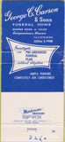 Matchbook Cover - George Carson Funeral Home Independence MO 30 Strike