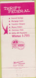 Matchbook Cover - Thrift Federal Savings Loan Cleveland OH 30 Strike