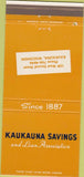 Matchbook Cover - Kaukauna Savings Loan WI 30 Strike