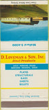 Matchbook Cover - D. Loveman Son Steel Bedford Heights OH 30 Strike