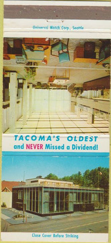 Matchbook Cover - Tacoma WA Savings and Loan 30 Strike