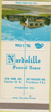 Matchbook Cover - Nardolillo Funeral Home Providence Cranston RI 30 Strike