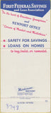 Matchbook Cover - First Federal Savings Youngstown OH 30 Strike