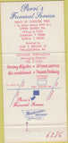 Matchbook Cover - Perri's Funeral Home Upper Darby PA 30 Strike