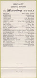Matchbook Cover - Sheraton Hotel Philadelphia PA Cafe Careme 30 Strike