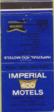 Matchbook Cover - Imperial 400 Motels Rapid City SD 30 Strike