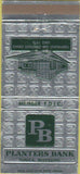 Matchbook Cover - Planters Bank Tunica MS 30 Strike