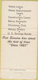 Matchbook Cover - National Savings Loan Milwaukee WI 30 Strike