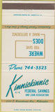 Matchbook Cover - Kinnickinnic Savings Loan Milwaukee WI 30 Strike