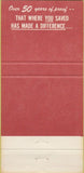 Matchbook Cover - Kinnickinnic Savings Loan Milwaukee WI 30 Strike