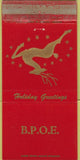 Matchbook Cover - Elks Club Anderson SC Christmas WORN 30 Strike