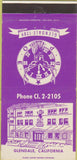 Matchbook Cover - Elks Club Glendale CA 30 Strike