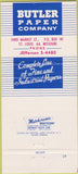 Matchbook Cover - Butler Paper ST Louis MO 30 Strike