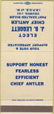 Matchbook Cover - JB Leggett Chief Antler Elks Club CA? 30 Strike