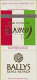 Matchbook Cover - Bally's Casino Reno NV 30 Strike
