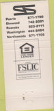 Matchbook Cover - Security Savings Bank Peoria Roanoke Elmwood 30 Strike