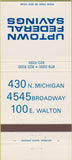 Matchbook Cover - Uptown Federal Savings Chicago? 30 Strike