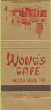 Matchbook Cover - Wong's Cafe Rapid City SD 30 Strike
