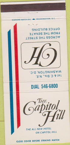 Matchbook Cover - The Capitol Hill Washington DC 30 Strike