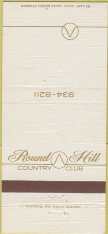 Matchbook Cover - Round Hill Country Club 30 Strike