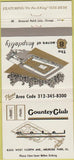 Matchbook Cover - Country club Motel Melrose Park IL 30 Strike