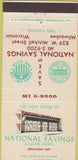 Matchbook Cover - National Savings Loan Milwaukee WI 30 Strike