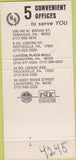 Matchbook Cover - Home Savings Assoc of PA Tamaqua Pottsville  30 Strike