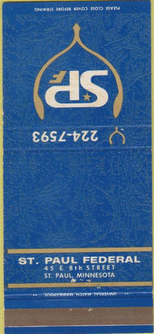 Matchbook Cover - St Paul Federal MN 30 Strike