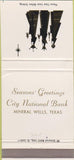 Matchbook Cover - City National Bank Mineral Wells TX 30 Strike