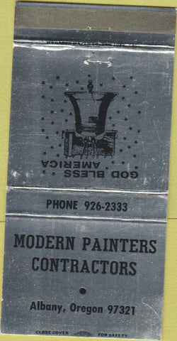 Matchbook Cover - Modern Contractors Painters Albany OR WEAR 30 Strike